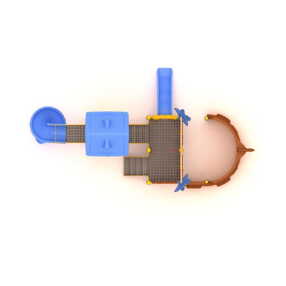 Ship-Themed Outdoor Playground with Two Towers – 8 x 6.5 m
