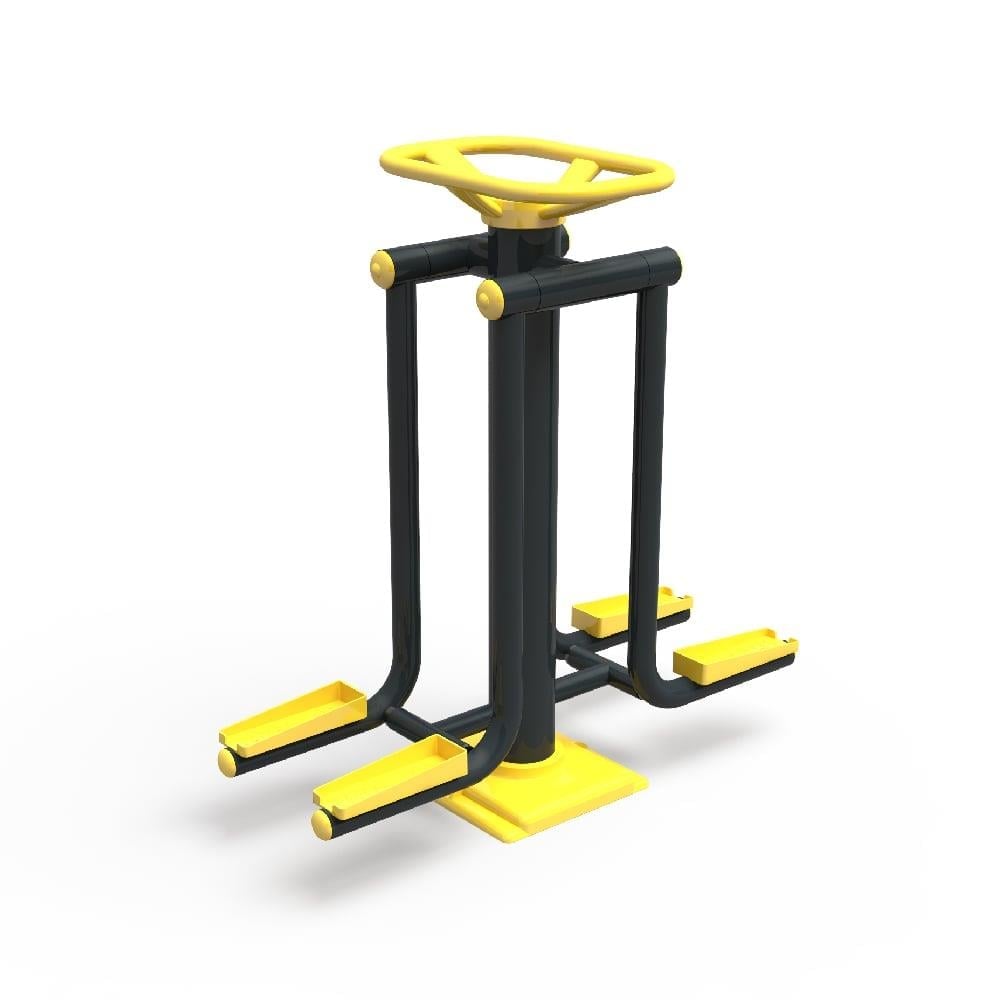 Wicker Pattern Right & Left Footrest – Outdoor Fitness Equipment Spare Parts (Set of 2)