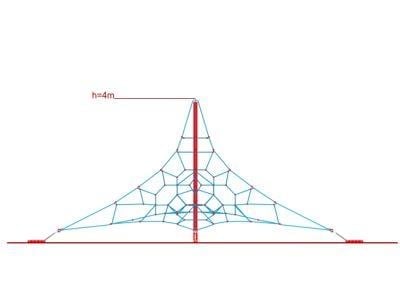 Rope Climbing Pyramid Four Legged – 4m
