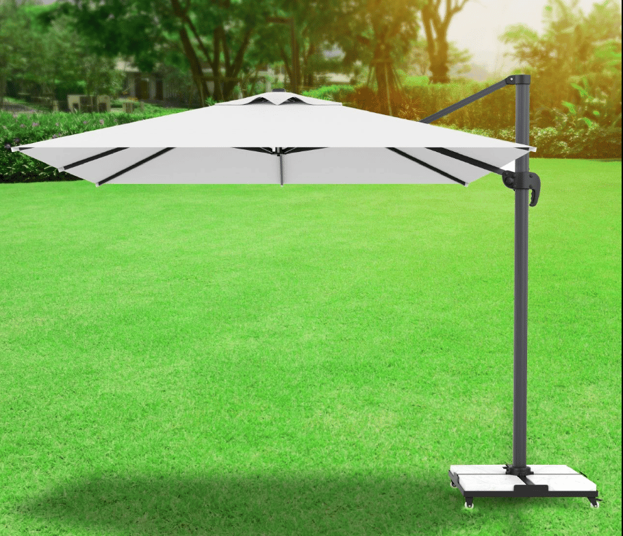 Crank and Easy-Push Umbrella – 300x300 cm Square Design