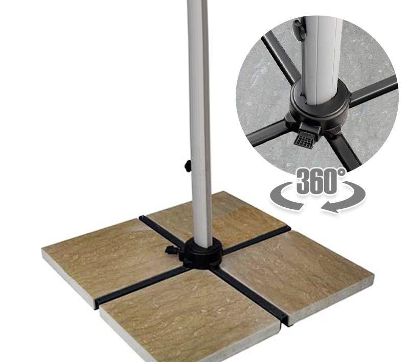 Mykonos Side Pole Umbrella – 300x300 cm Telescopic Arm System