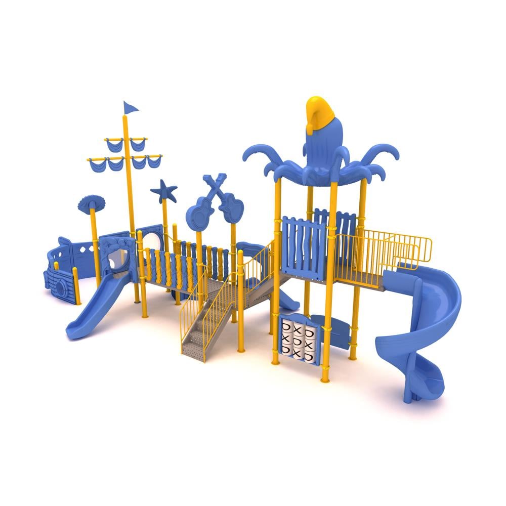 Ship-Themed Outdoor Playground with Octopus Roof – 12 x 5 m