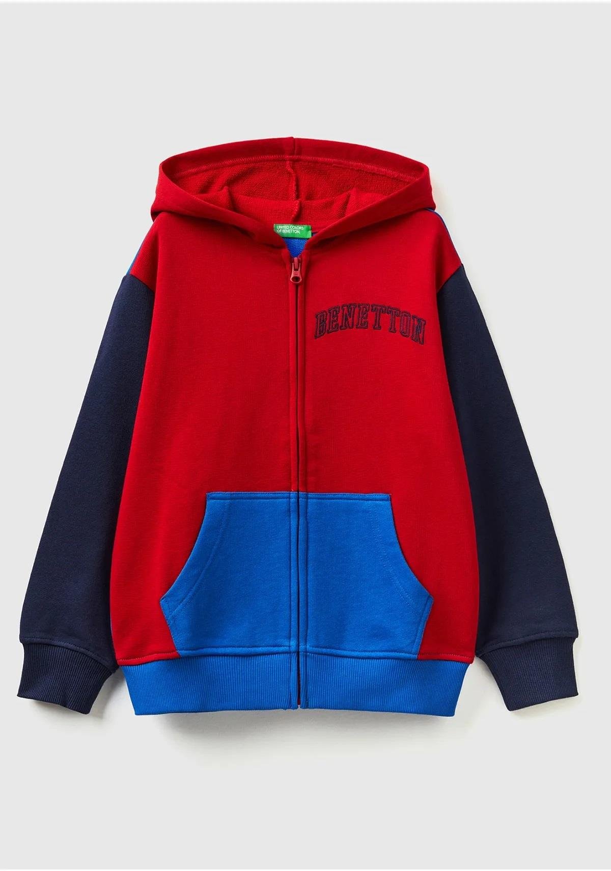United Colors of Benetton Erkek Cocuk Mix Slogan Bask l Sweatshirt K rm z Mix