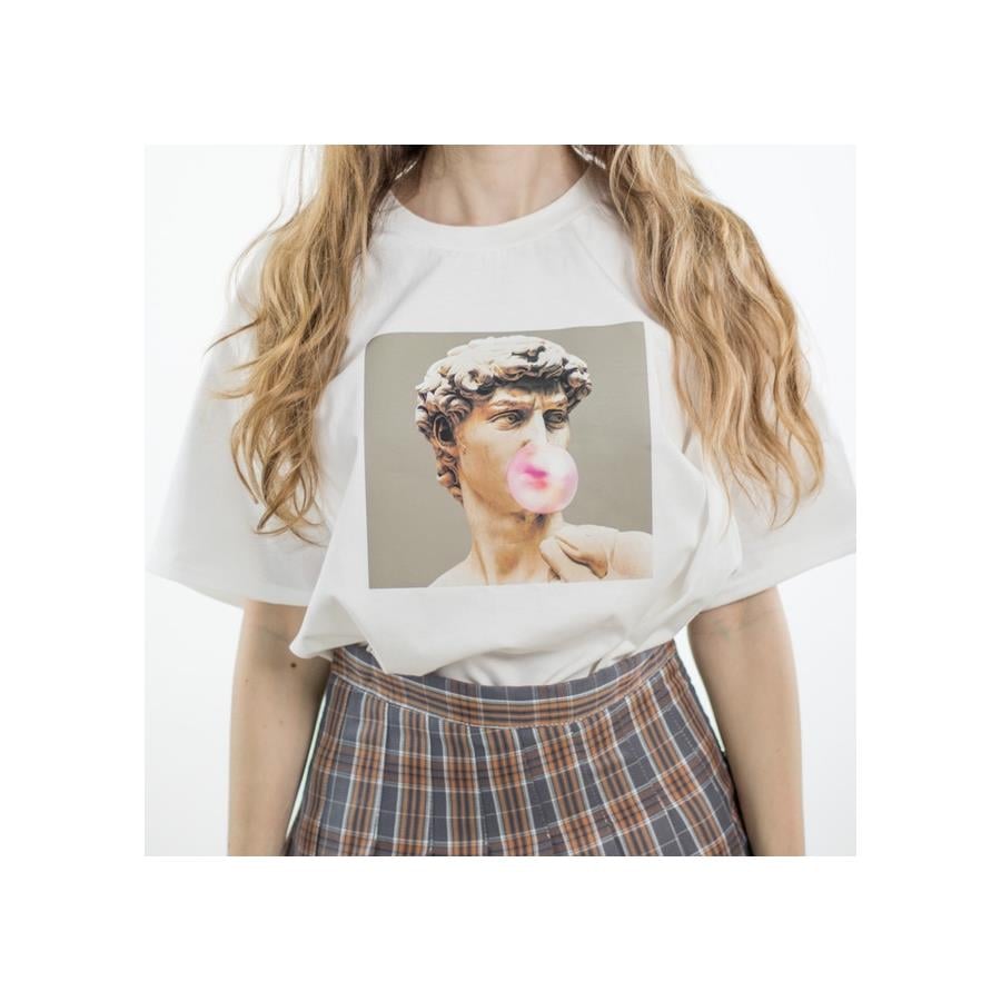 Michelangelo David Bubble Gum Kad n T Shirt