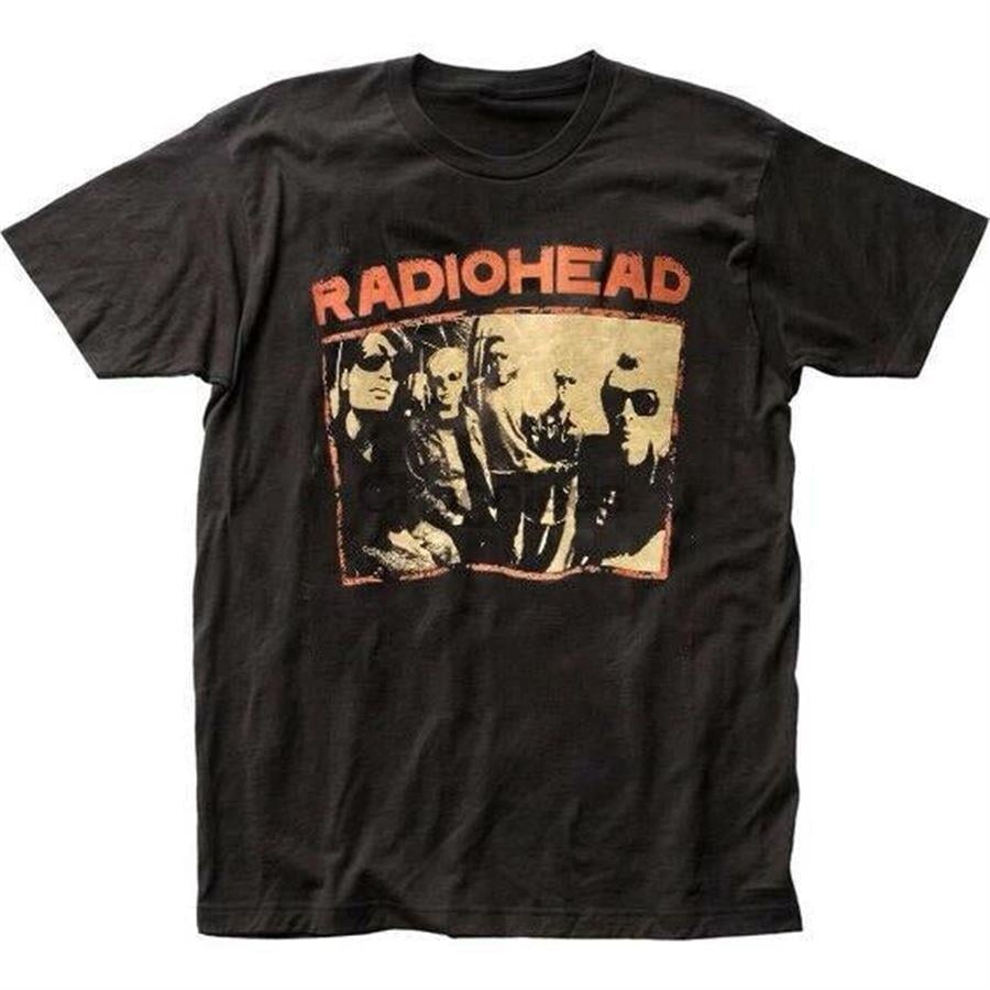 Siyah Vintage Radiohead Rock Band Unisex T shirt