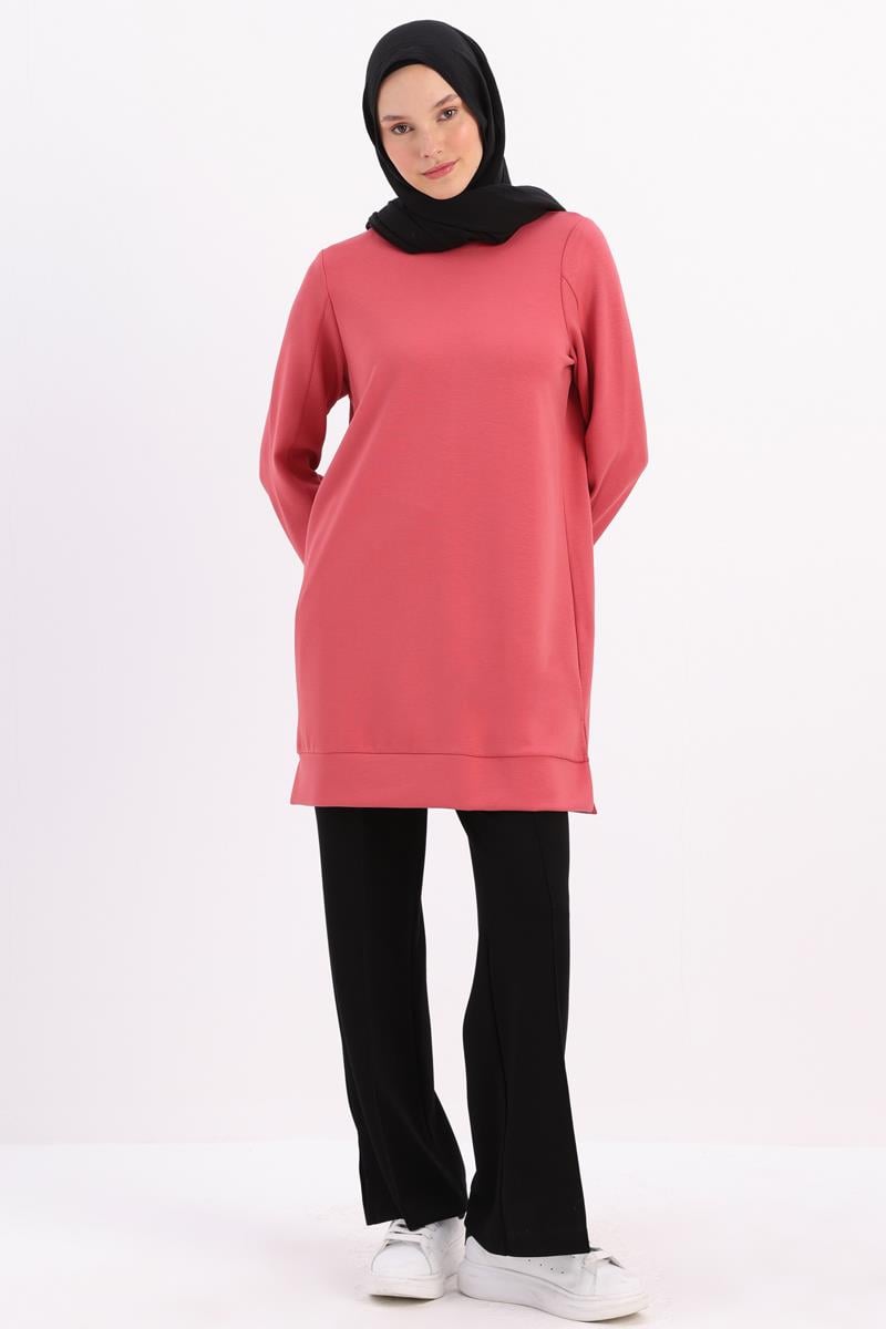 Açık Gül-Kolu Fermuarlı Tunik | ALLDAY