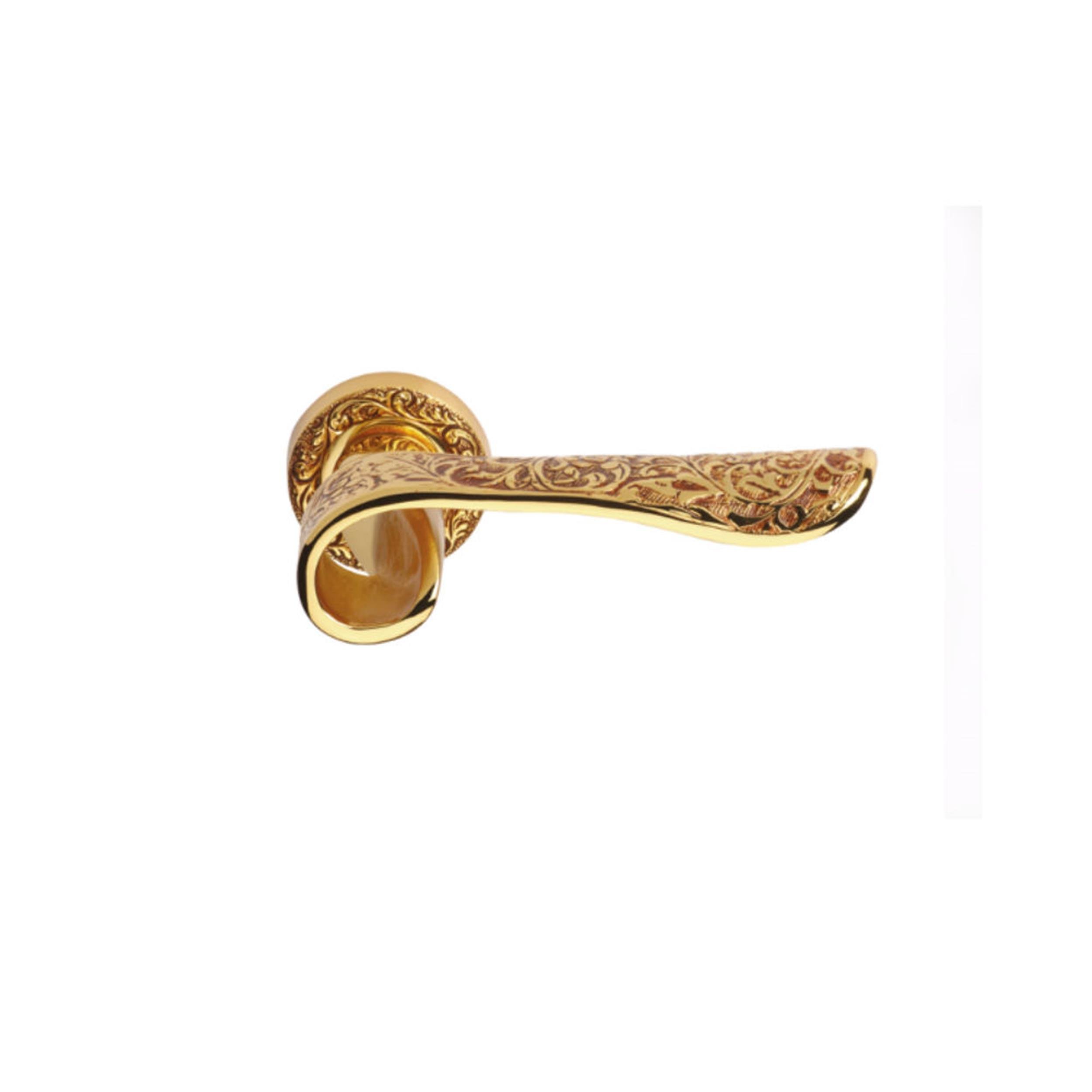 Şahinoğlu Altın Conchiglia Rozetli Kapı Kolu Rustik Yale (02120-035Y) |  Afeks Yapı Market