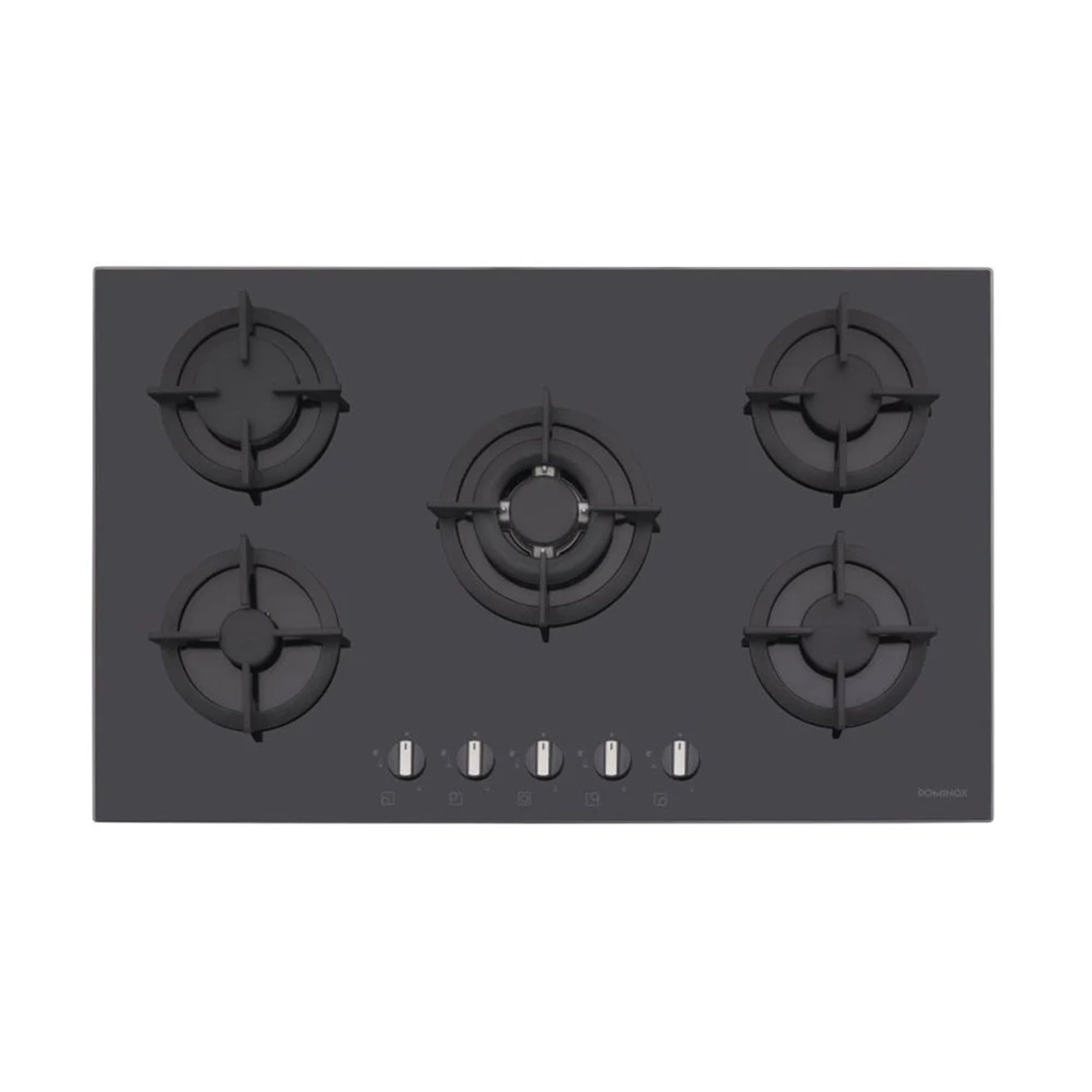 Dominox Siyah Cam DHG 90 cm 5 Gözlü Doğal Gazlı Ankastre Ocak  (106.0490.242) | Afeks Yapı Market
