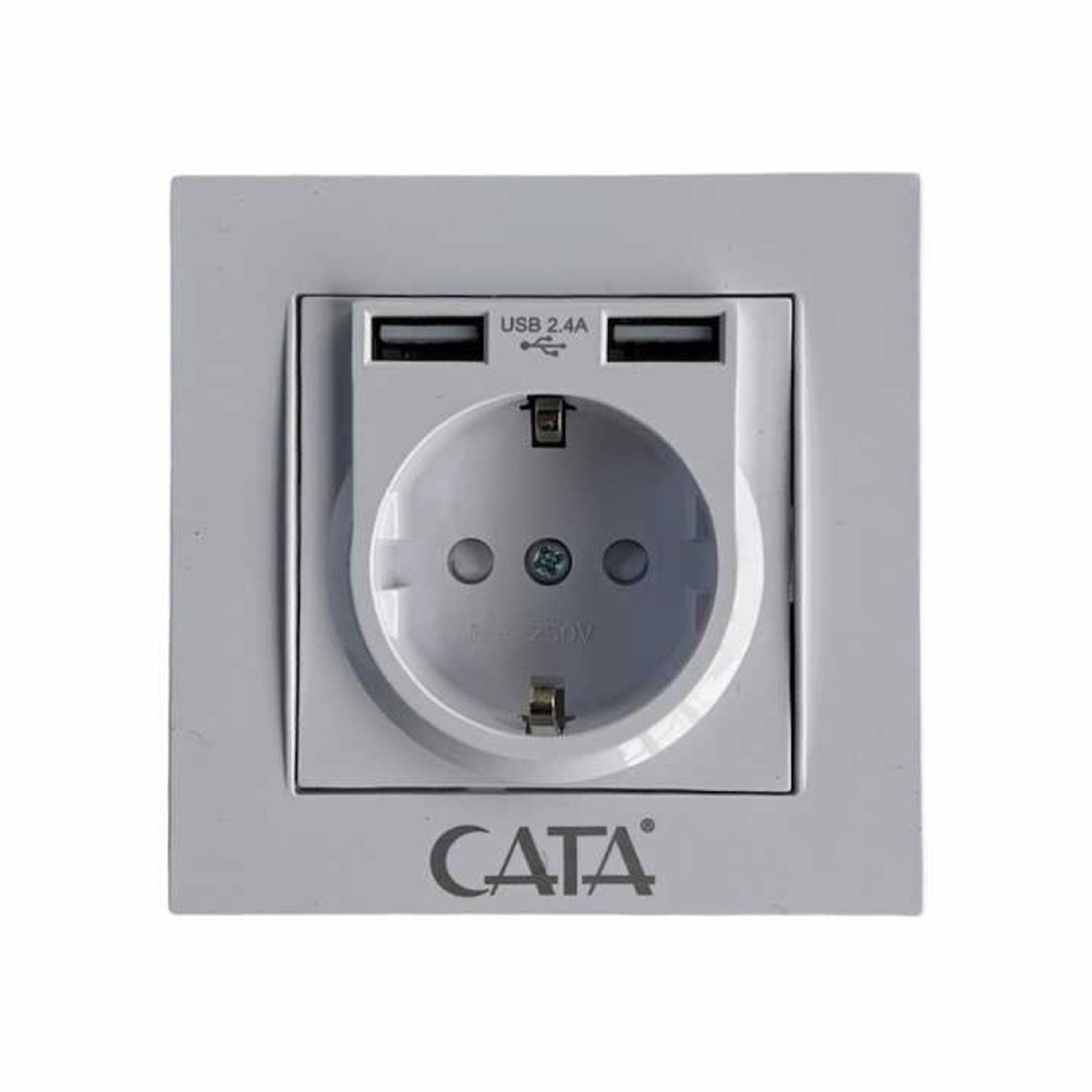 CATA Çita 2 Hızlı USB Şarjlı Sıva Altı Topraklı Priz (CT-3004) | Afeks Yapı  Market