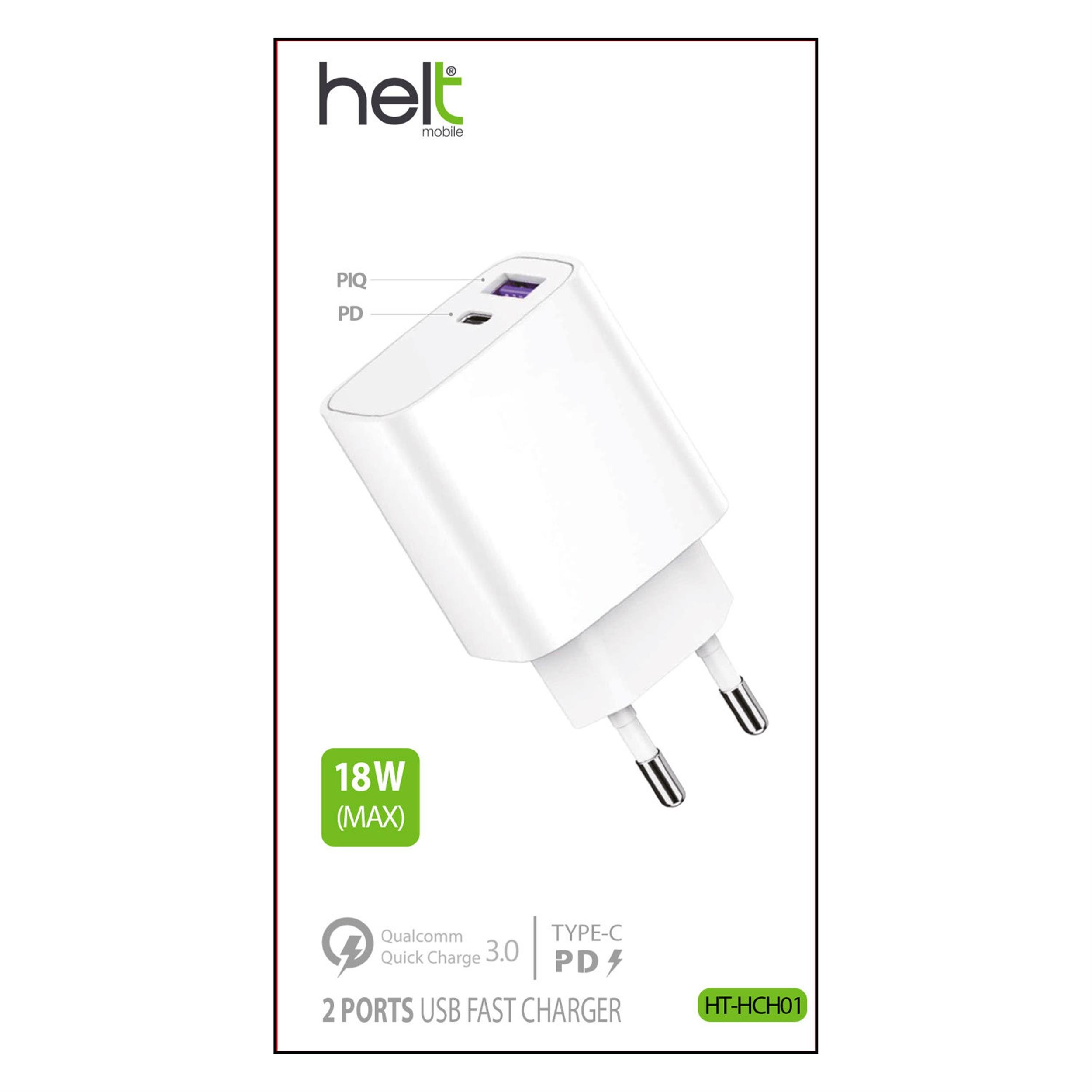 HELT USB + TYPE-C 18 Watt Şarj Adaptörü (HT-HCH01) | Afeks Yapı Market