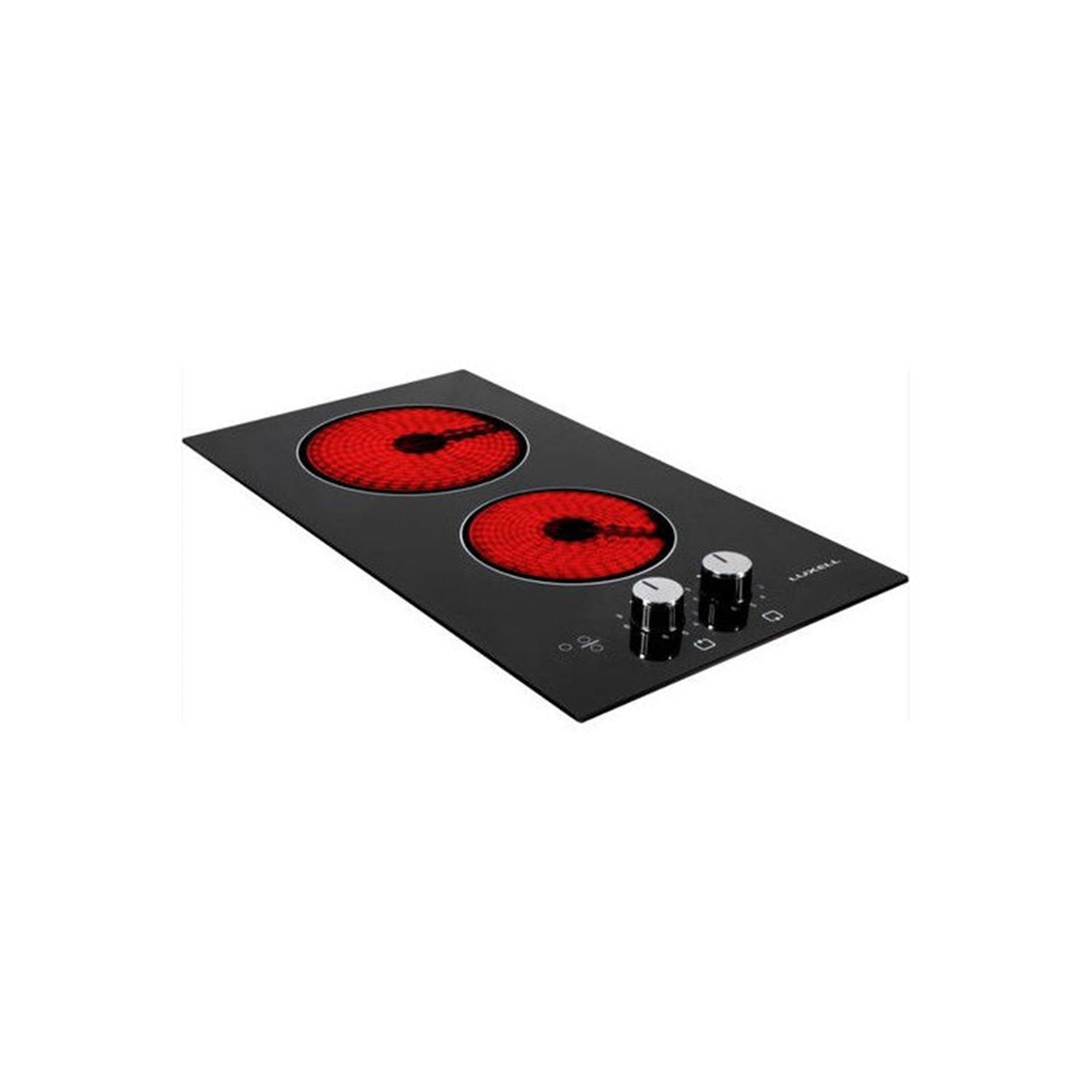 Luxell Siyah Vitro Seramik 2 Gözlü Elektrikli Domino Ankastre Ocak (LUXELL.V3-02P)  | Afeks Yapı Market