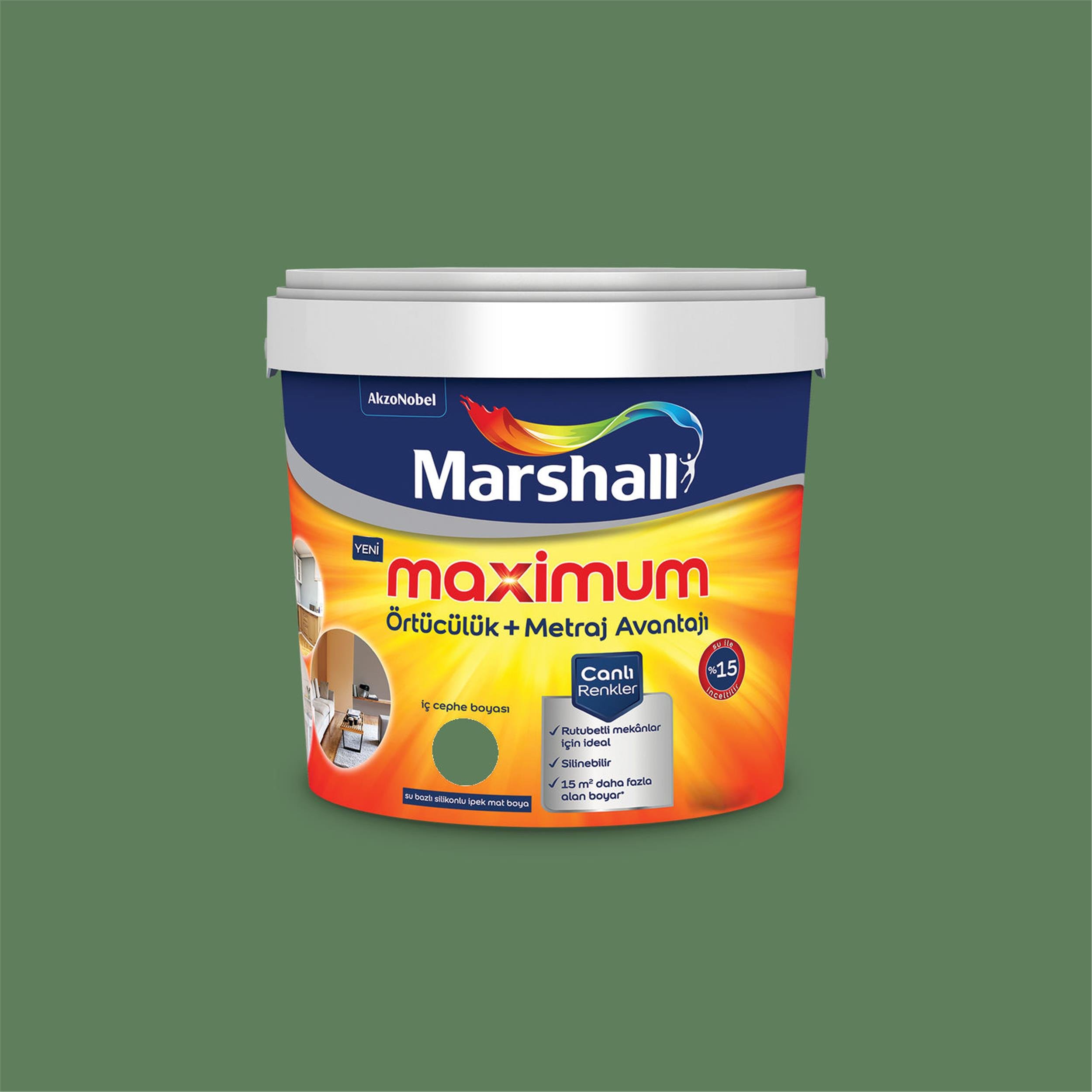 Marshall 70GY 19/233 2,5 Litre Maximum Su Bazlı Silikonlu İpek Mat İç Cephe  Boyası (MARSHALL.5309486) | Afeks Yapı Market