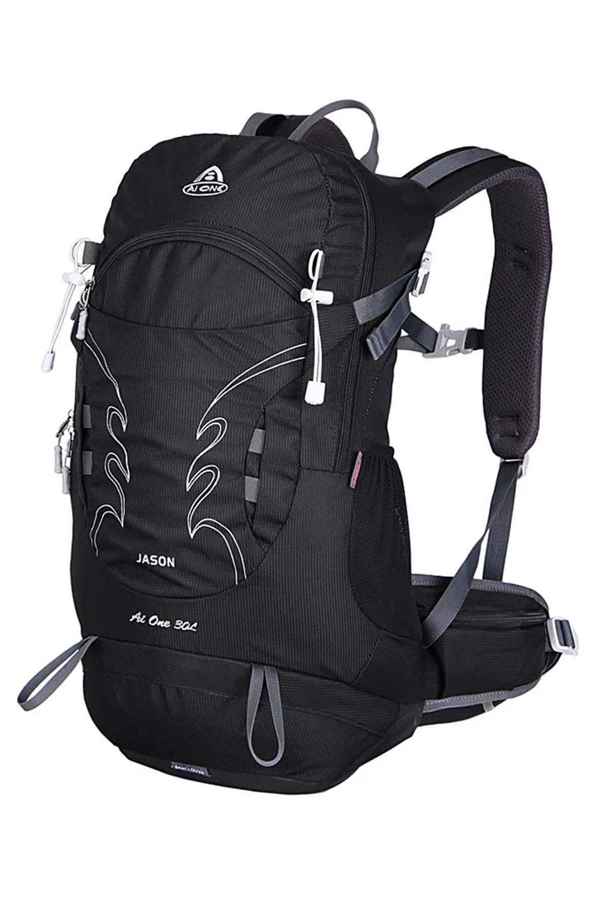 Outdoor Kamp ve Yürüyüş Sırt Çantası (30 Litre Kapasiteli) Siyah DSC1869