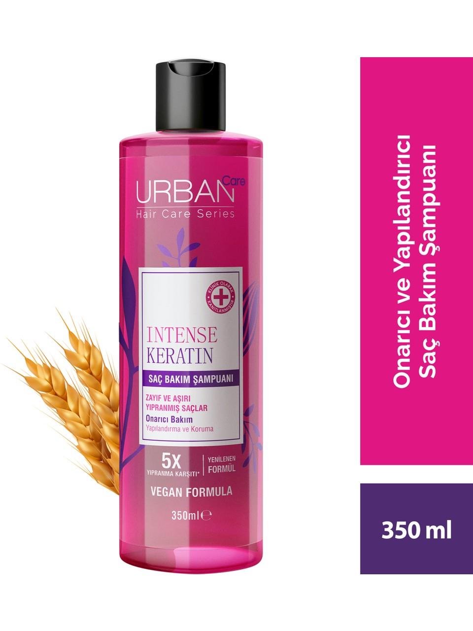 Urban Şampuan 350ml. Intense&Keratin (Şeffaf
