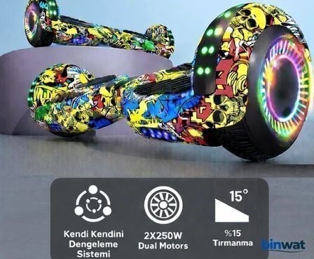 RYDER STAR HOVERBOARD 36V 250 WATT X2 ELEKTRİKLİ KAYKAY - DENGELİ