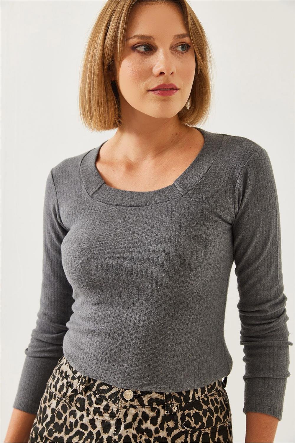 U Yaka T-Shirt 0010 60251865 - Antrasit