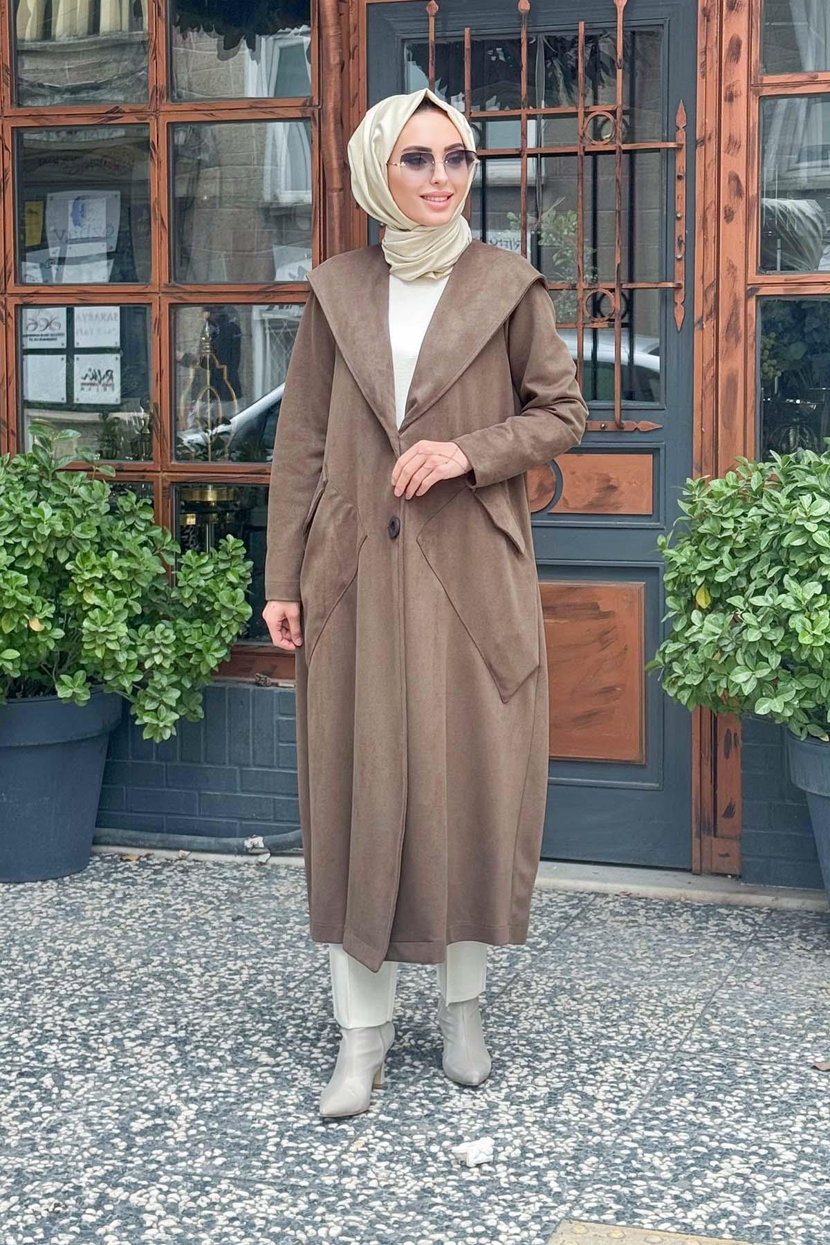 Nurcan Çetin Kapüşonlu Kap 16227 | Ekshibutik.com