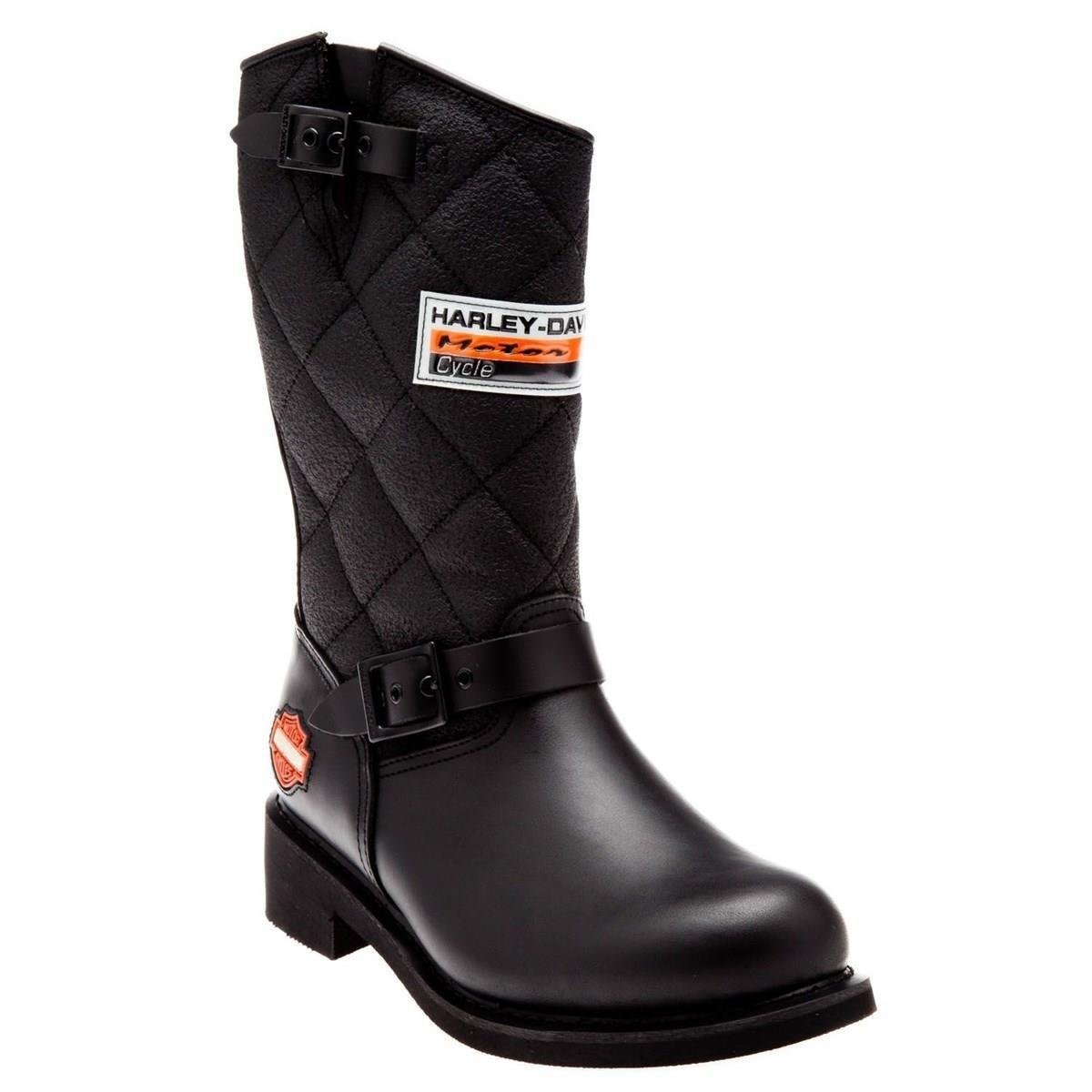 Harley Davidson Laconia 644 Erkek Deri Siyah Çizme