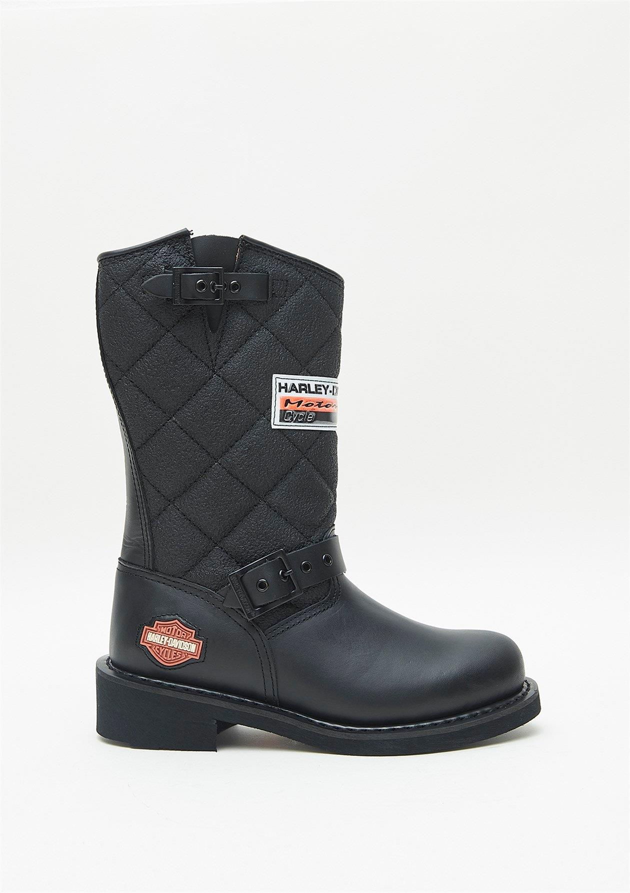 Harley Davidson Laconia 644 Kadın Deri Siyah Çizme