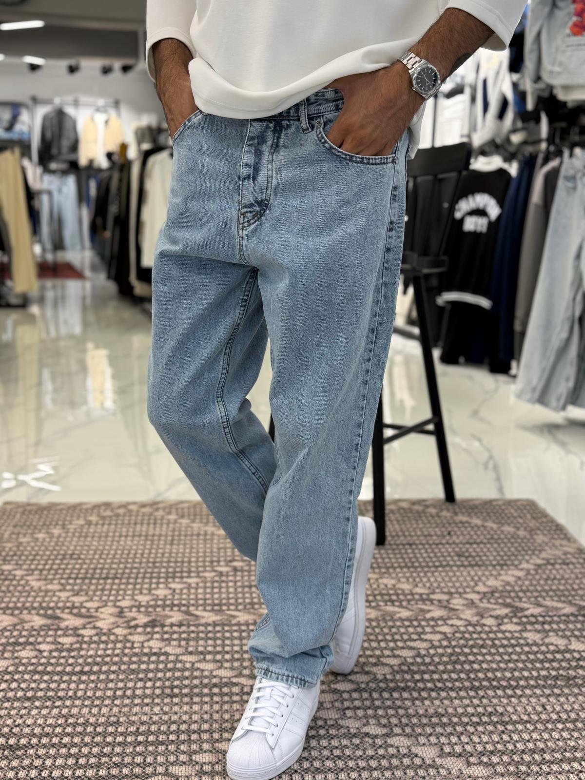 Baggy Kot Pantolon Buz Mavi