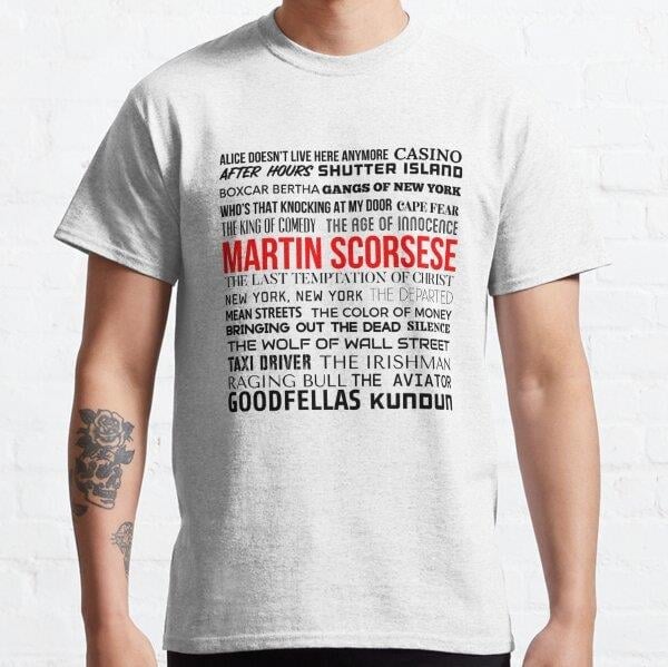   Martin Scorsese  Movies Tshirt  Tasarım Baskılı Tişört (Bol kalıp t-shirt)
