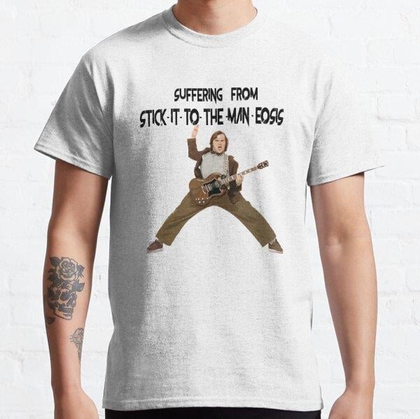  SCHOOL OF ROCK JACK BLACK Tasarım Baskılı Tişört (Bol kalıp t-shirt)