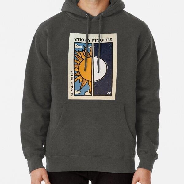  STIFI Poster Sunsick Moon Tasarım Baskılı Kapşonlu Sweatshirt
