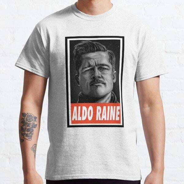 -TARANTINO- Aldo Raine Tasarım Baskılı Tişört (Bol kalıp t-shirt)