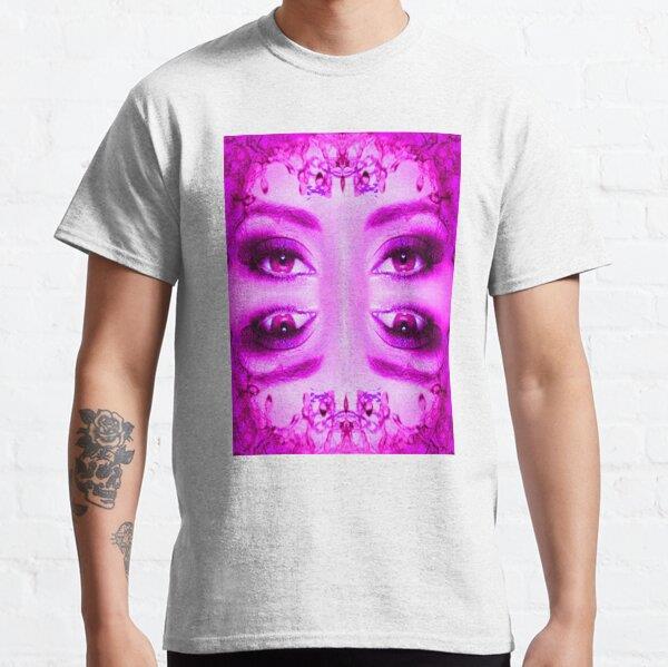 Abstract Purple Vision Tasarım Baskılı T-Shirt (Bol kalıp tişört)
