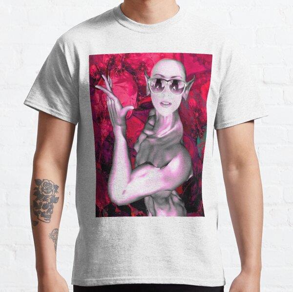 Alien Contact Tasarım Baskılı T-Shirt (Bol kalıp tişört)