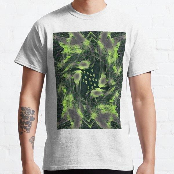 Alien Plants, fantasy fractal Tasarım Baskılı Tişört (bol kalıp t-shirt)