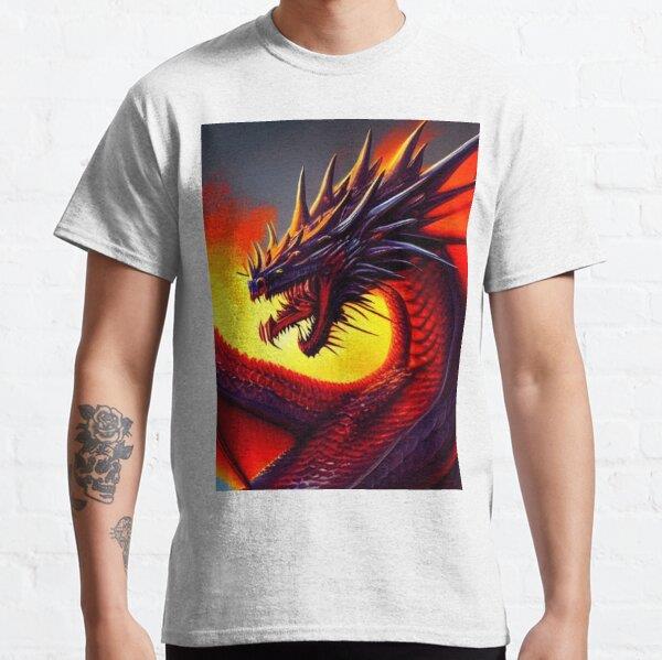 Angry Dragon Tasarım Baskılı Tişört (Bol kesim t-shirt)