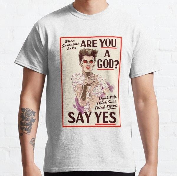 Are You a God? Tasarım Baskılı Tişört (Bol kalıp t-shirt)