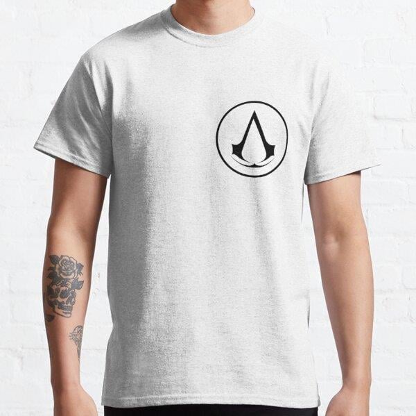 Assassin Logo Tasarım Baskılı Unisex Tişört (Bol kalıp t-shirt)