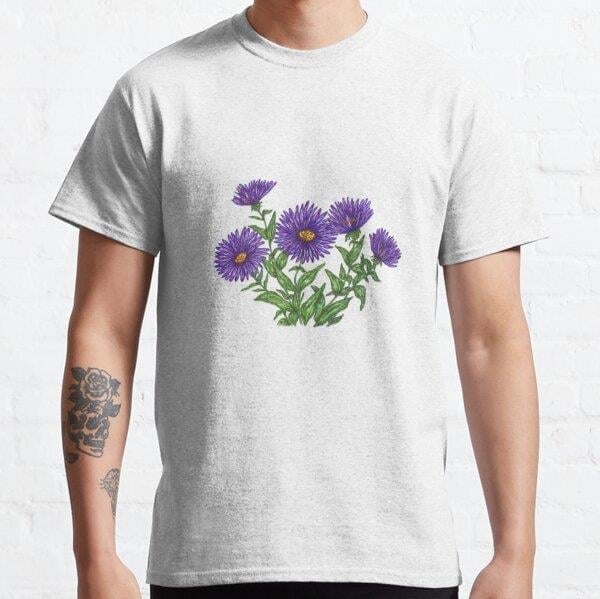 Aster Tasarım Baskılı Tişört (Rahat kalıp t-shirt)