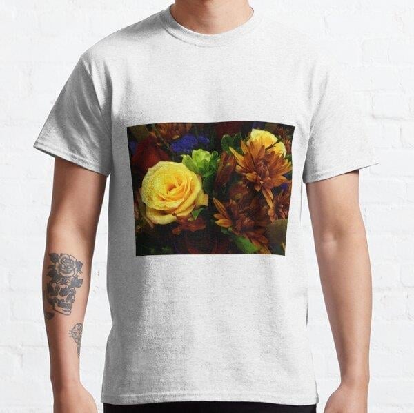 AUTUMN BOUQUET Tasarım Baskılı Tişört (Rahat kalıp t-shirt)
