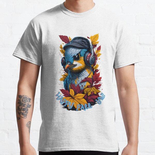 Autumn Ducks Unite: Celebrating Fall in Quirky Style Tasarım Baskılı Tişört (Rahat kalıp t-shirt)