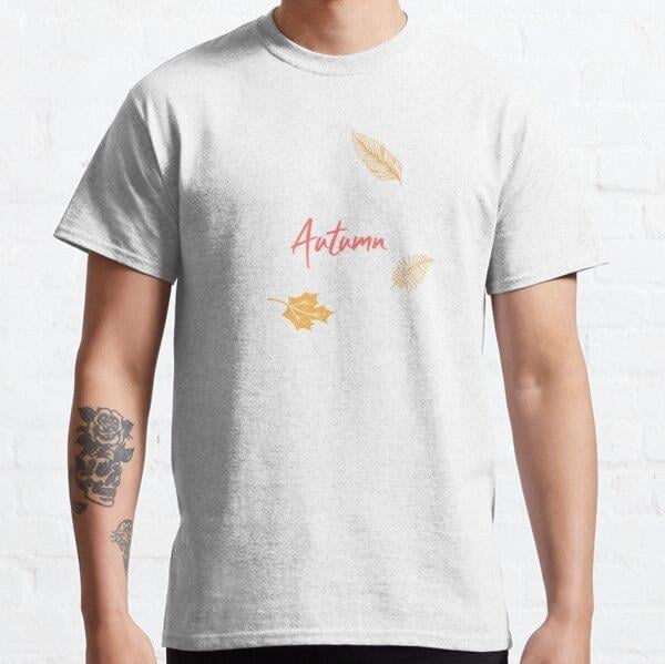 Autumn Leaves Tasarım Baskılı Tişört (Rahat kalıp t-shirt)