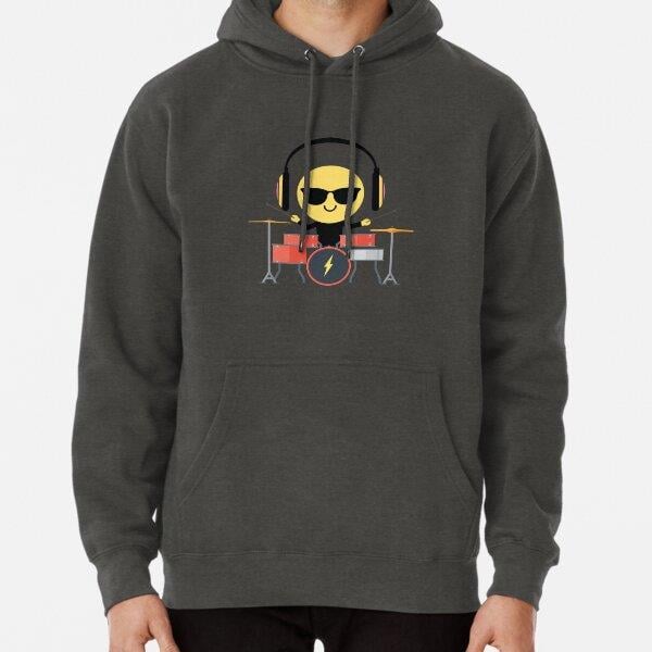 Band Emoji Tasarım Baskılı Kapşonlu Sweatshirt