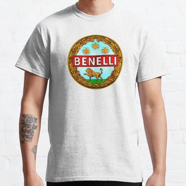 Benelli Vintage Motorcycles Italy Tasarım Baskılı T-Shirt (bol kalıp tişört)
