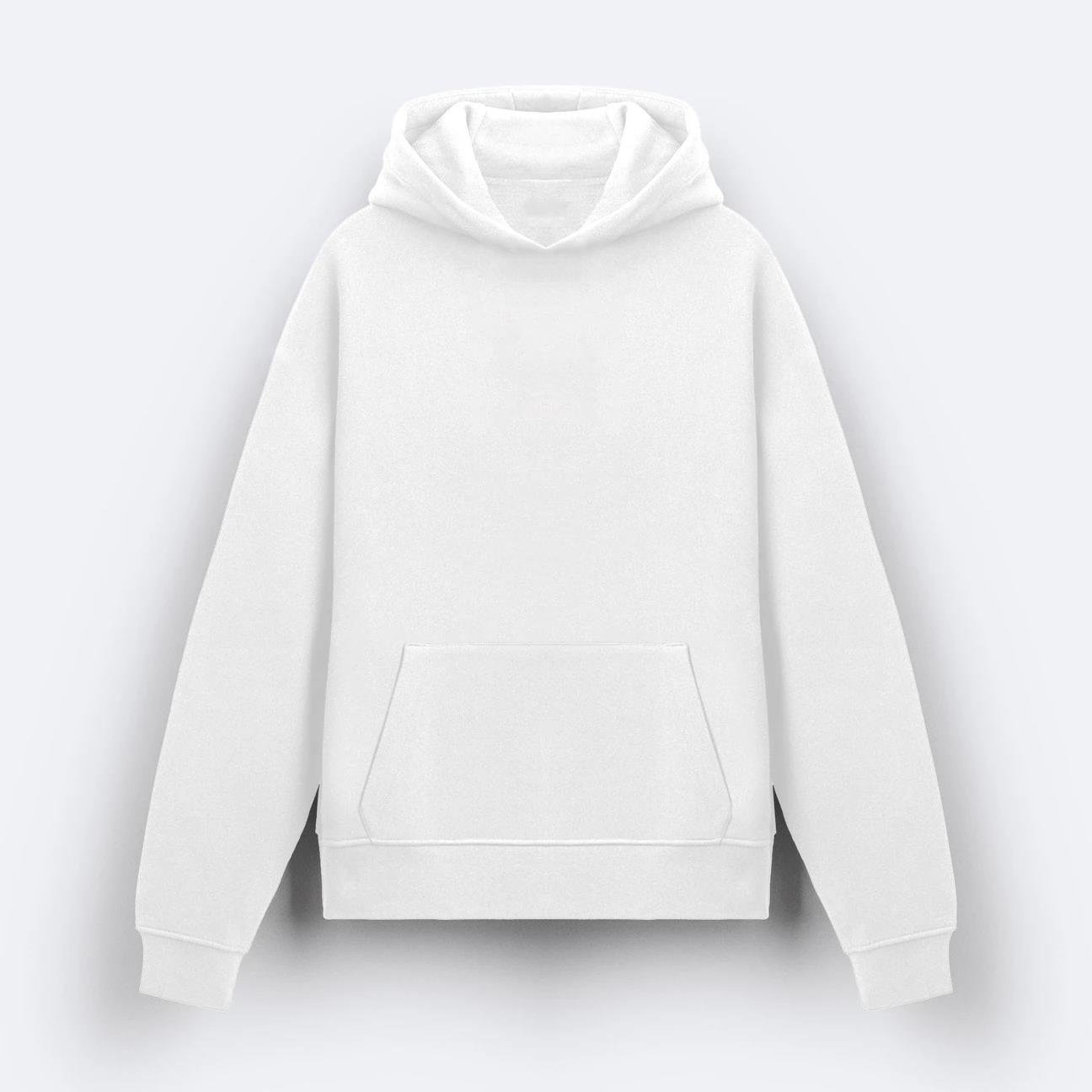 Beyaz White Unisex Basic Hoodie