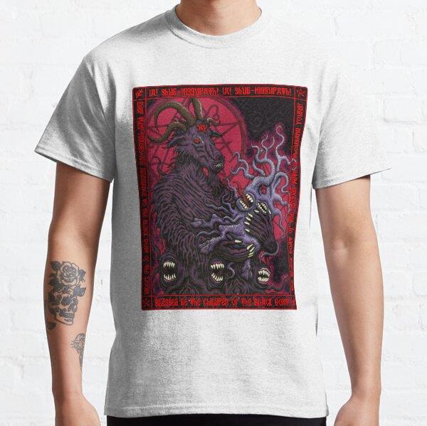 Black Goat Icon - Azhmodai 2018 Tasarım Baskılı T-Shirt (bol kalıp tişört)