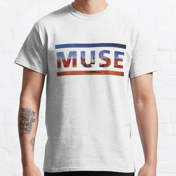 Black Holes and Revelations Muse Cover Logo Tasarım Baskılı Tişört (Bol kalıp t-shirt)