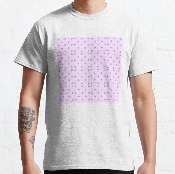Blue Dot Pattern Tasarım Baskılı Tişört (bol kalıp t-shirt)