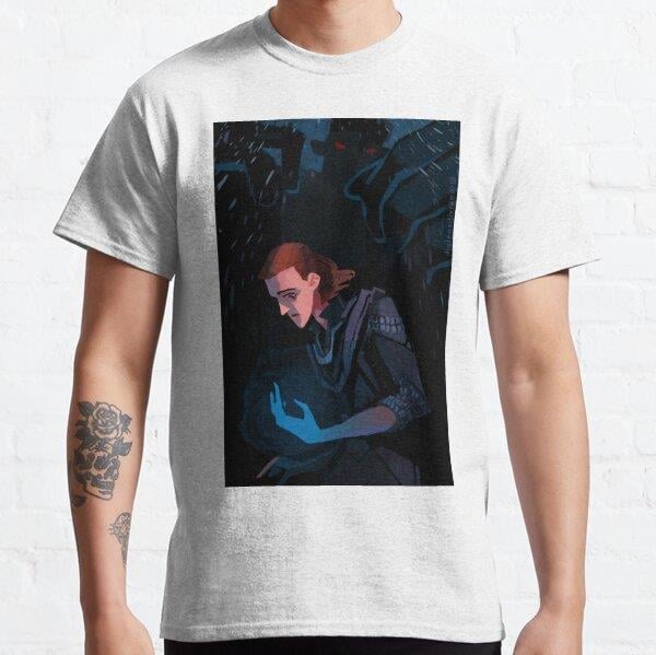 Blue hand Tasarım Baskılı Tişört (bol kalıp t-shirt)