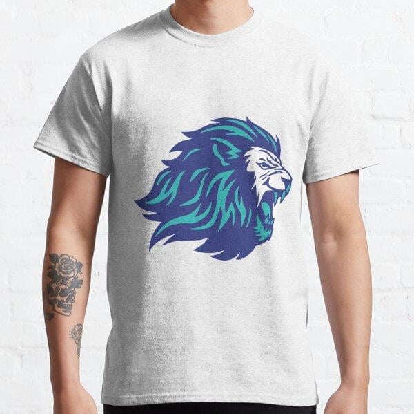 BLUE LION ANIMAL POWER Tasarım Baskılı Tişört (Bol kesim t-shirt)
