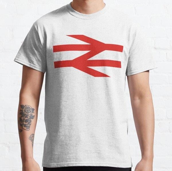 BRITISH RAIL Tasarım Baskılı Tişört (Bol kalıp t-shirt)