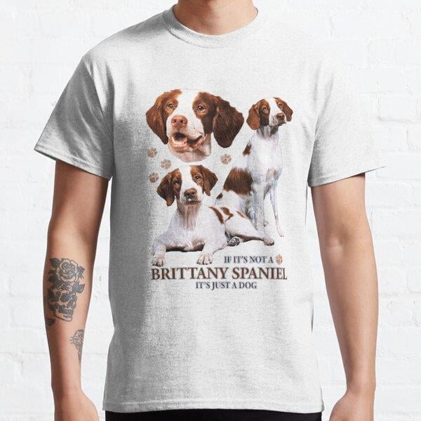 Brittany Spaniel Tasarım Baskılı Tişört (Rahat Kalıp T-shirt)