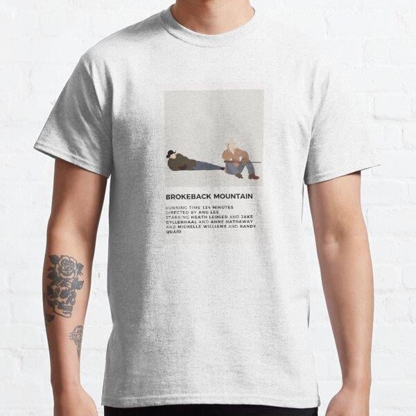 Brokeback Mountain Minimalist Poster Tasarım Baskılı T-Shirt (bol kalıp tişört)