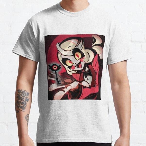 Charlie The Hellborn Princess of Hell from Hazbin Hotel Tasarım Baskılı T-Shirt (bol kalıp tişört)